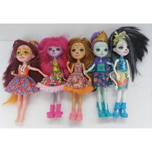 Enchantimals Doll Lot 5 Dolls No Pets: Zelena Felicity Karina Patter Cherish